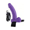 FETISH FANTASY 7 INCH HOLLOW STRAP ON WITH BALLS PURPLE