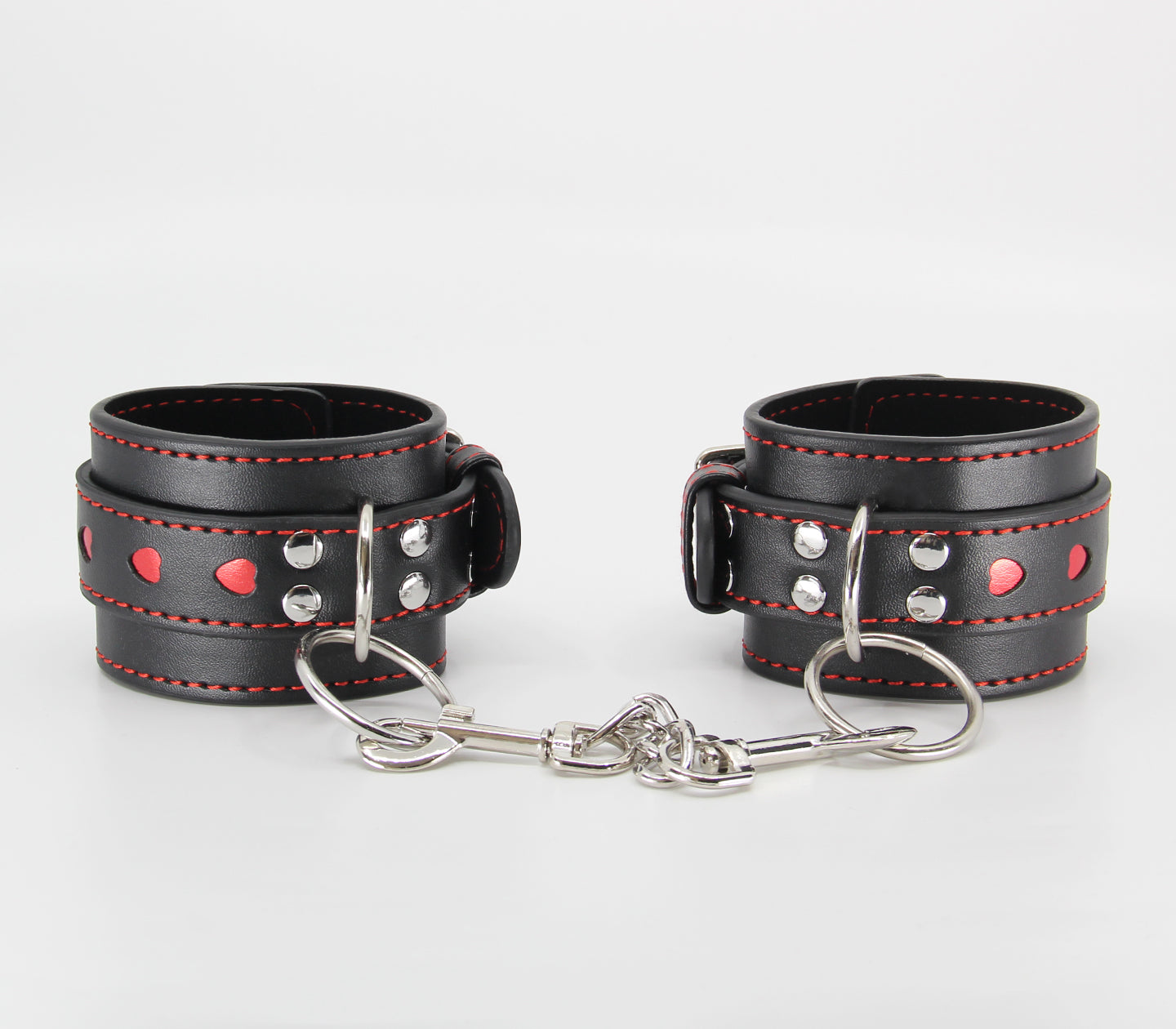 BERLIN BABY HEART CUFFS BLACK & RED