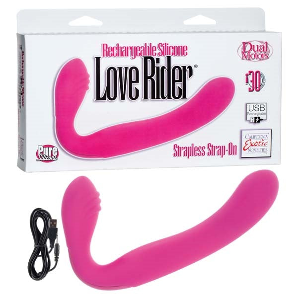 RECHARGEABLE LOVE RIDER STRAPLESS STRAP ON PURPLE