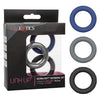 CALEXOTICS LINK UP ULTRA SOFT CLIMAX DARK SET COCK RINGS