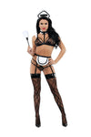 STARLINE FEISTY FETISH MAID M-L 4 PIECE COSTUME